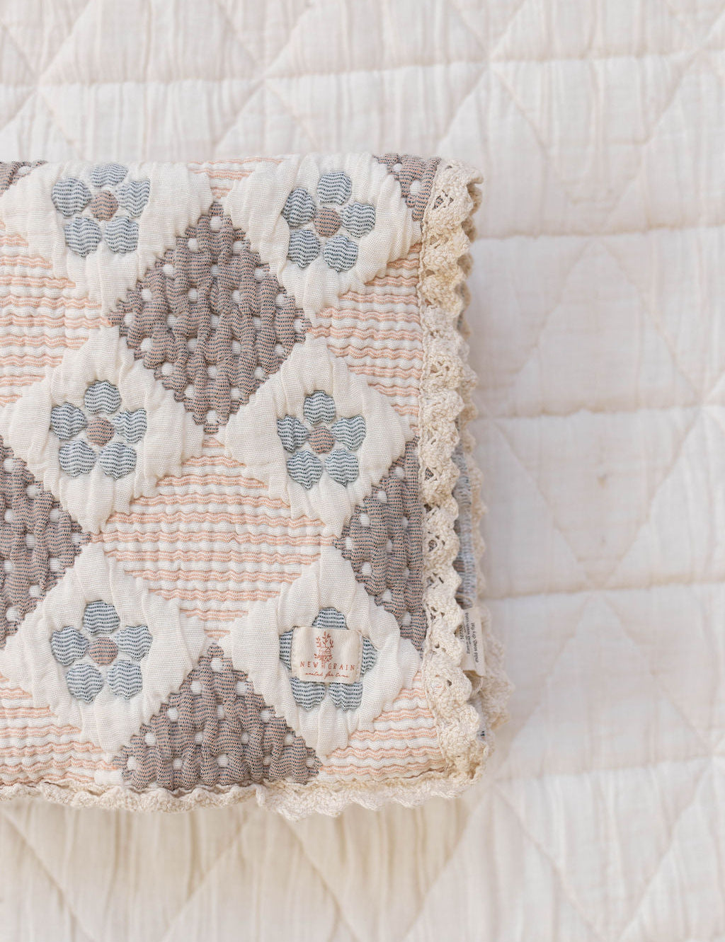prairie quilt - blush/chambray