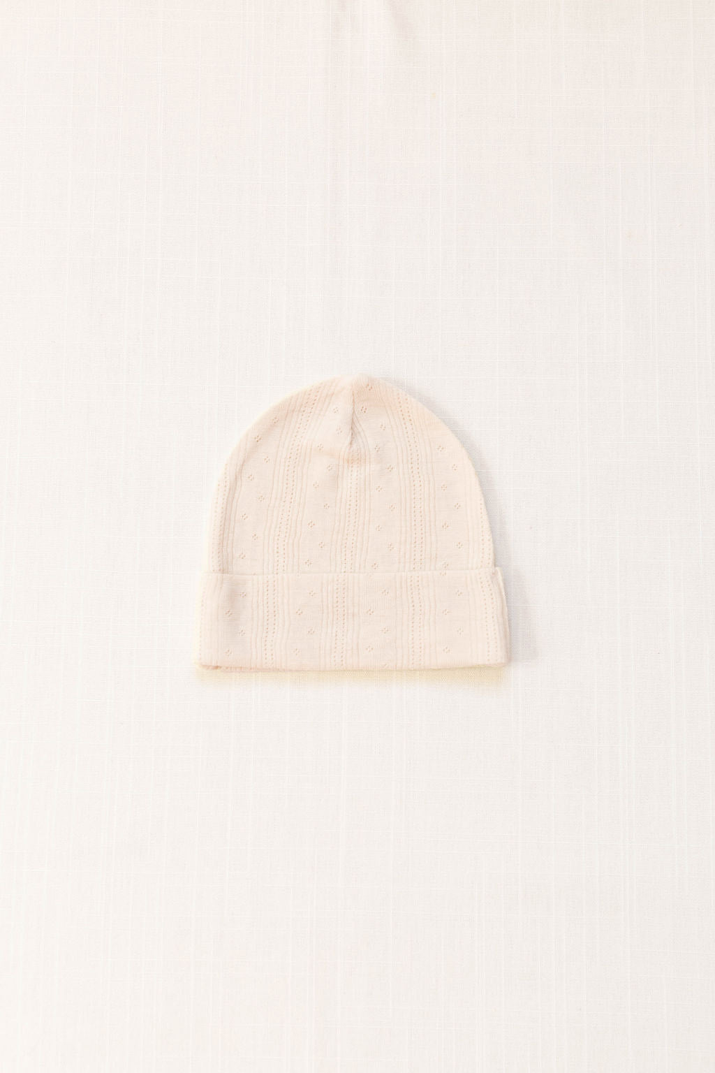 beanie | pointelle - milk