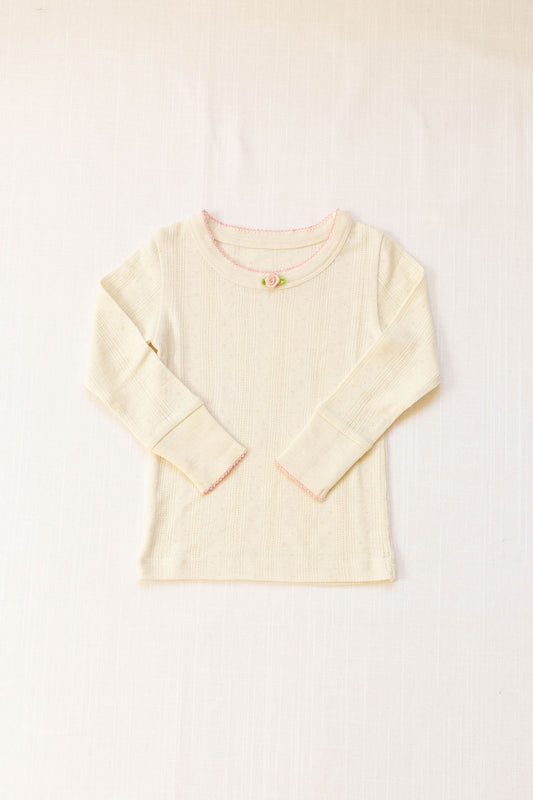 rose top | merino wool - buttercream