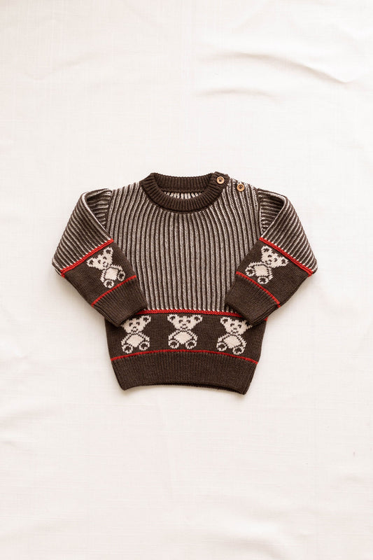 knit sweater - espresso teddy