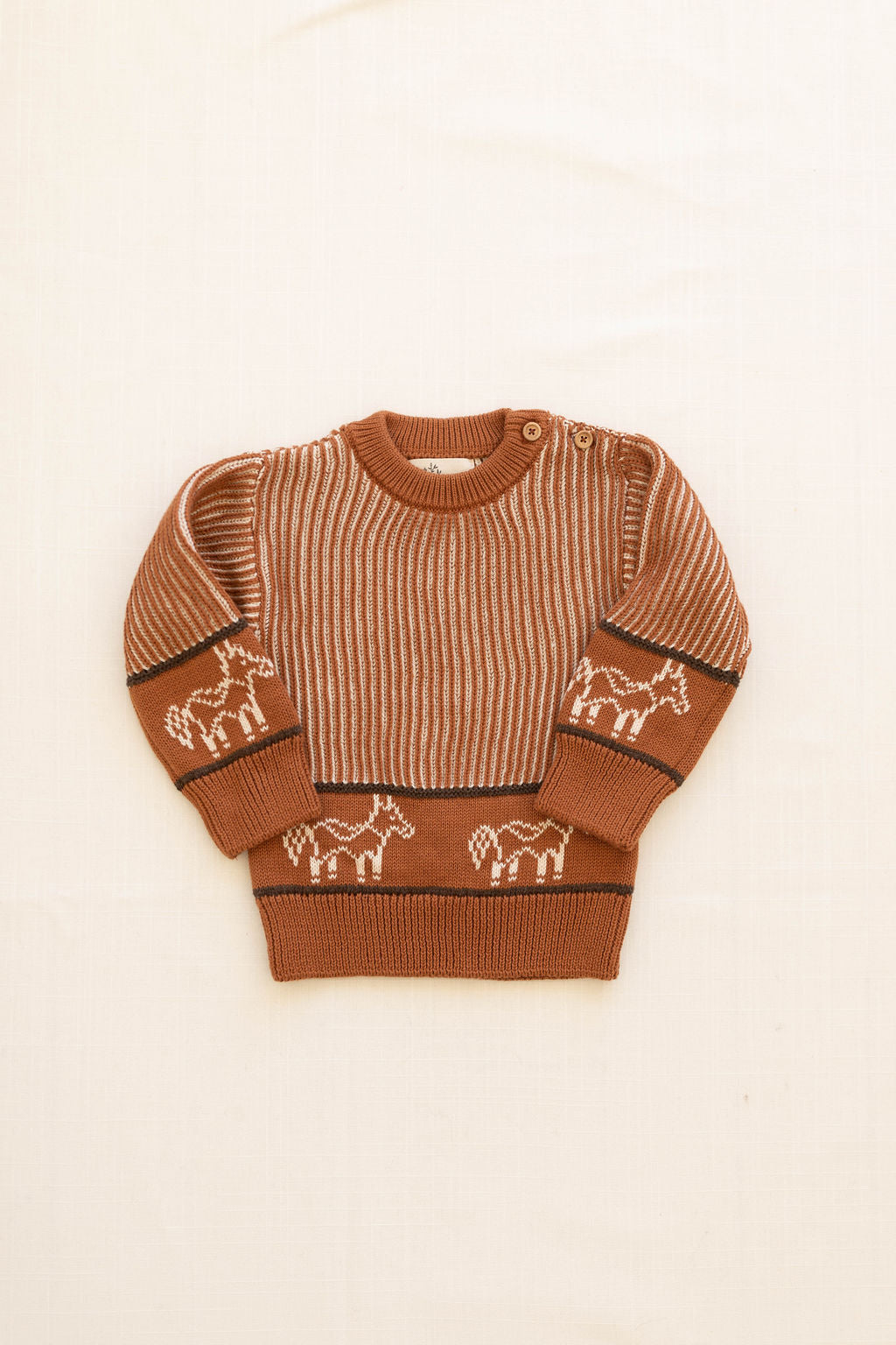 knit sweater - hazelnut pony