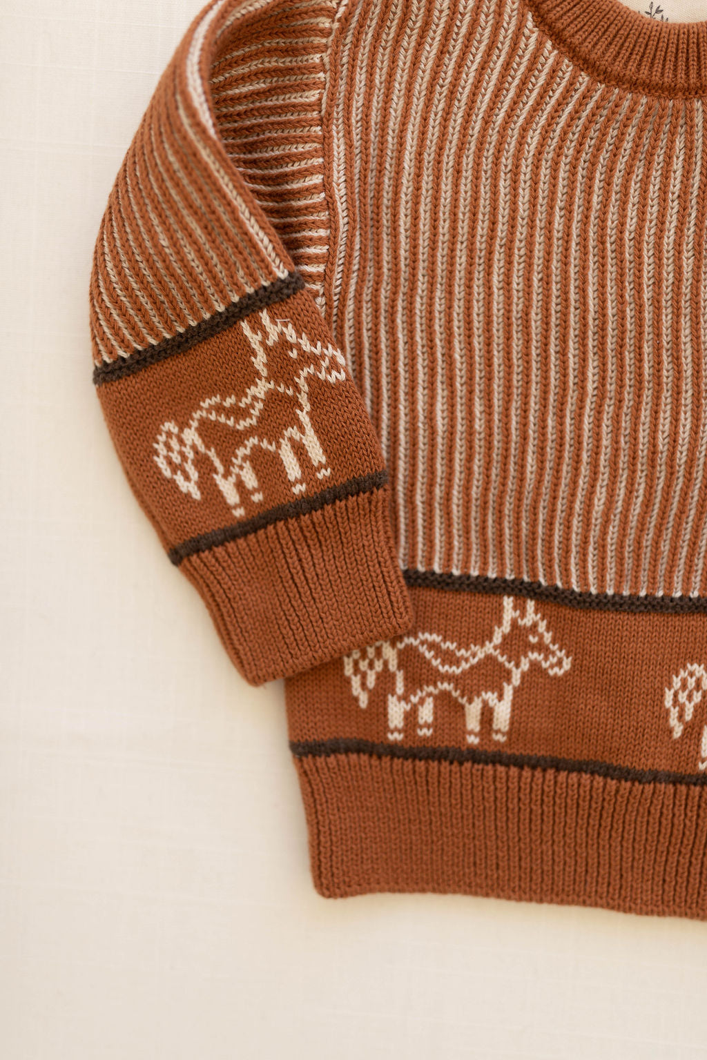 knit sweater - hazelnut pony