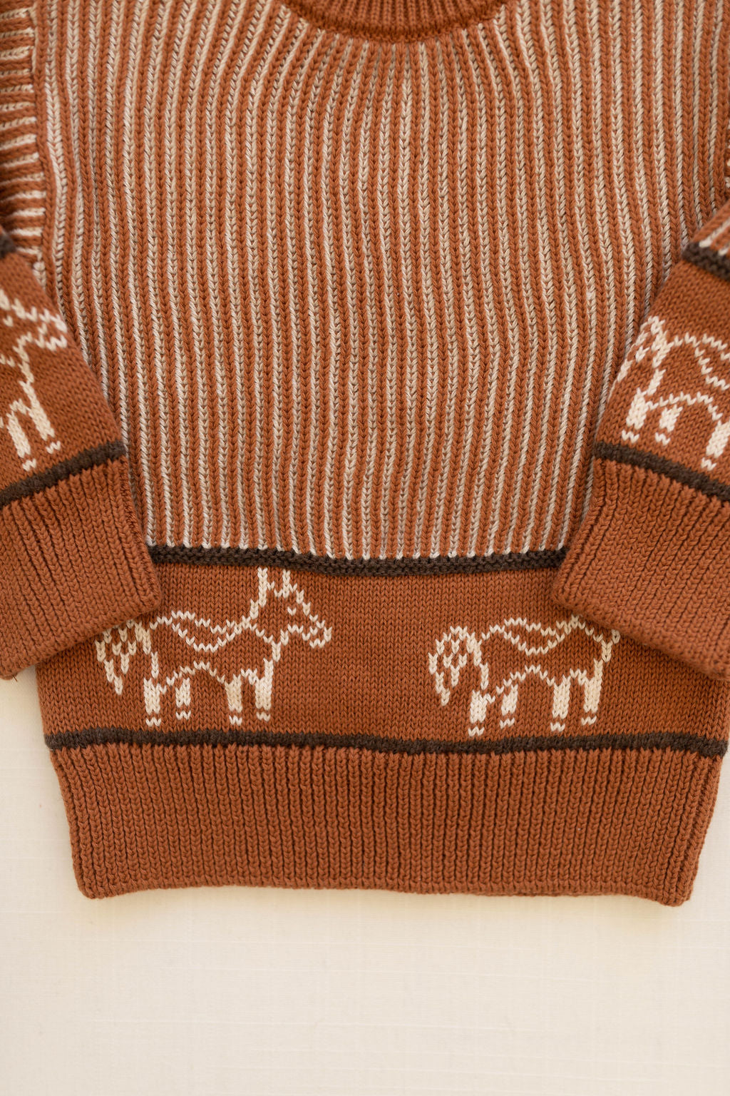 knit sweater - hazelnut pony