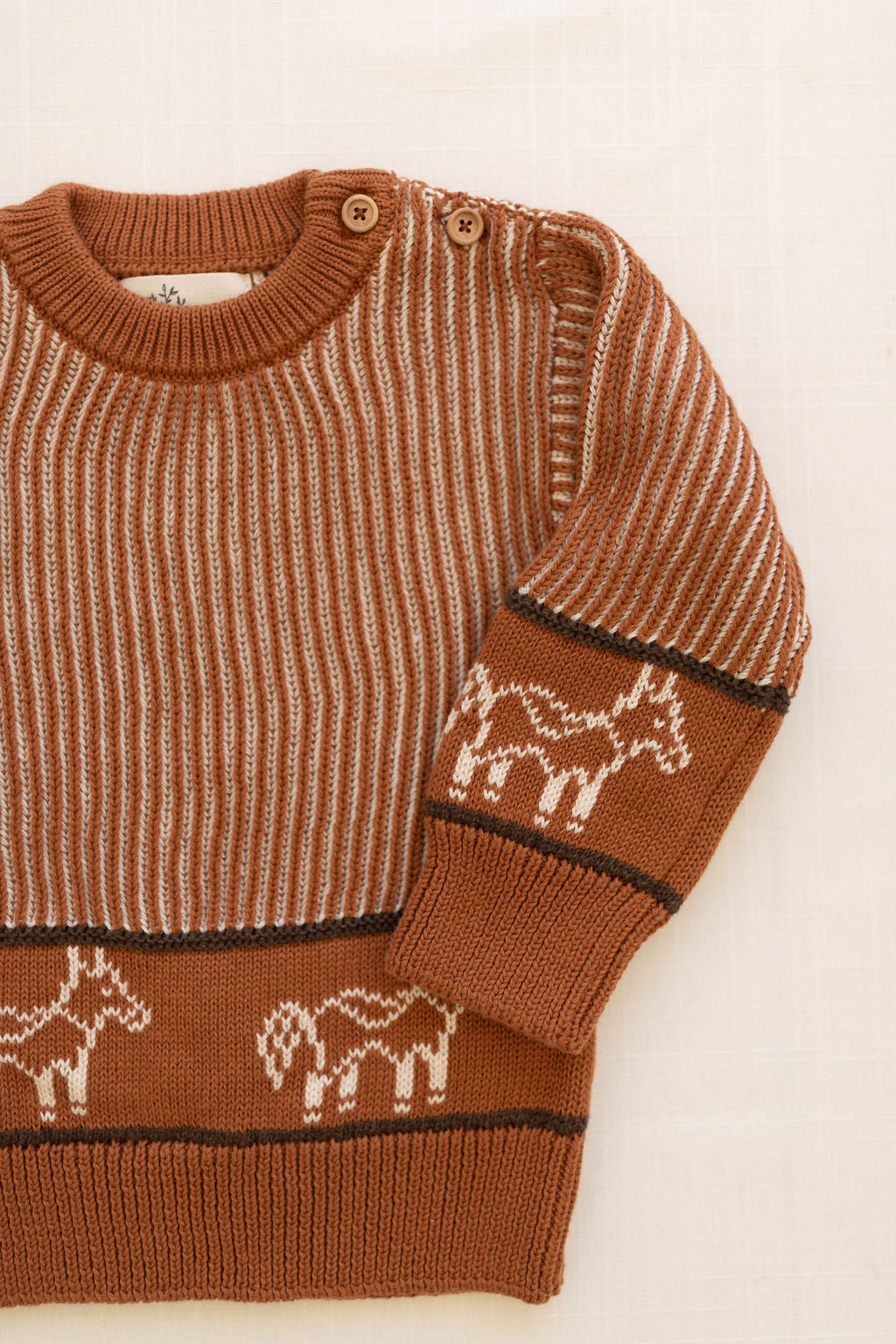 knit sweater - hazelnut pony