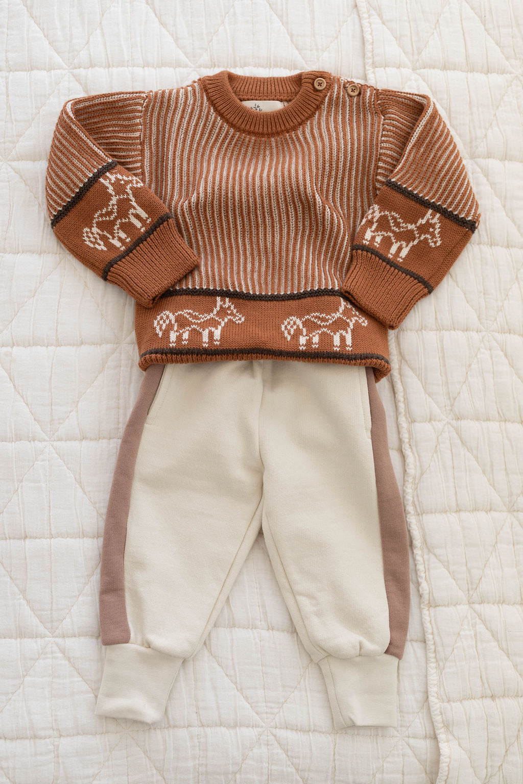 knit sweater - hazelnut pony