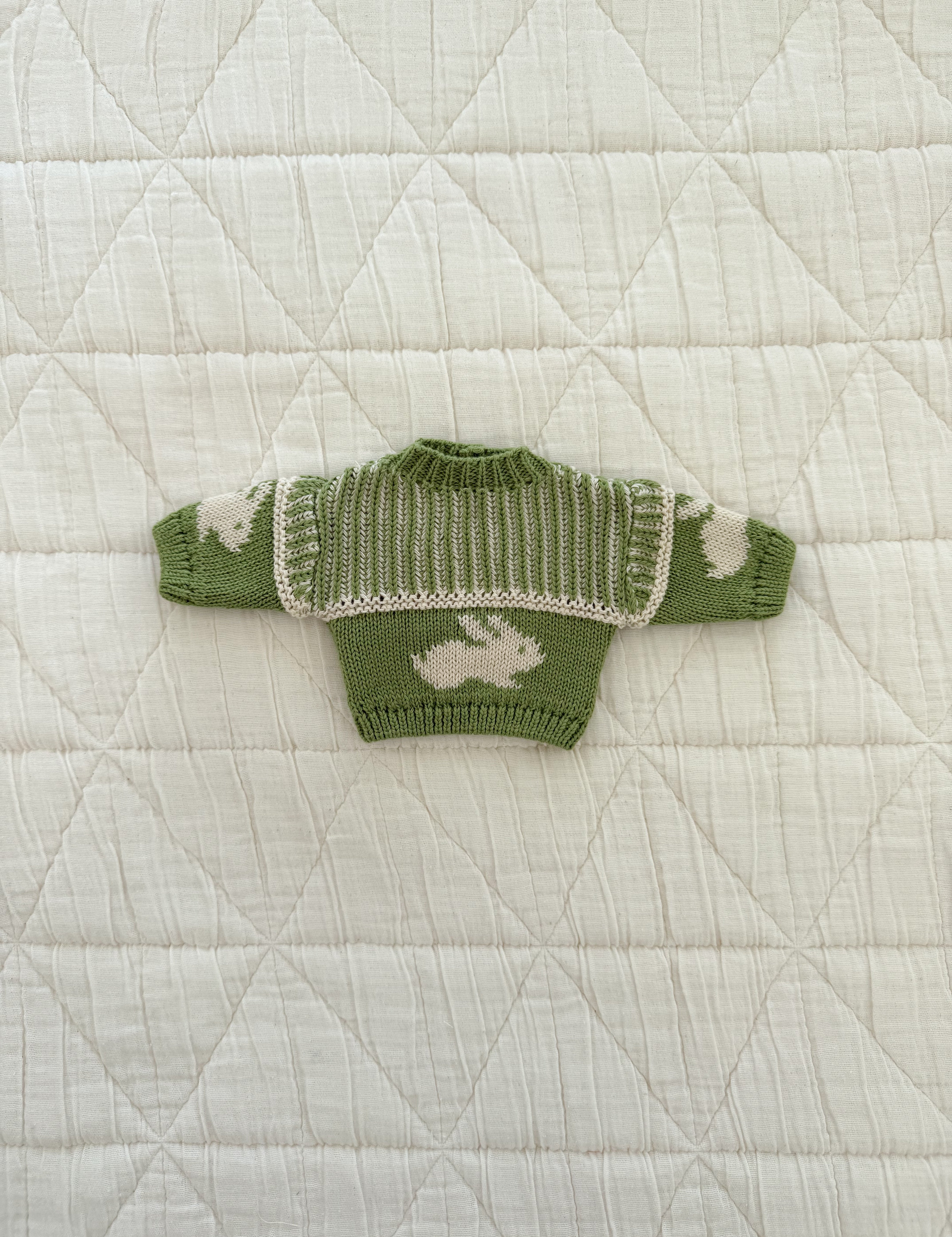 doll knit sweater | moss bunny