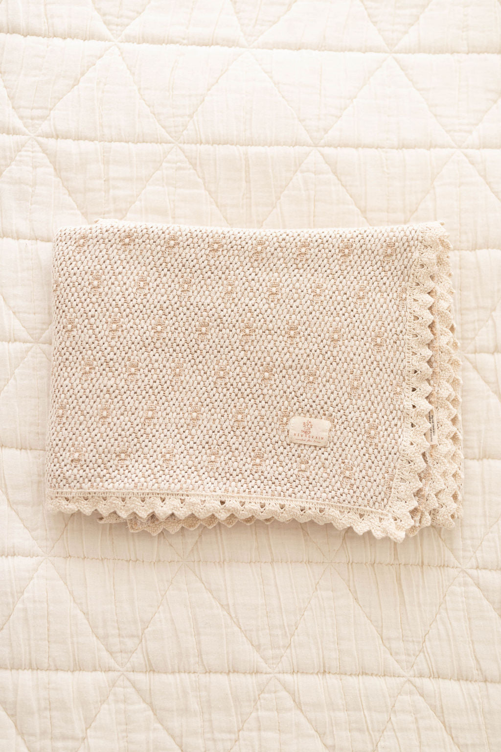 crochet blanket - sand