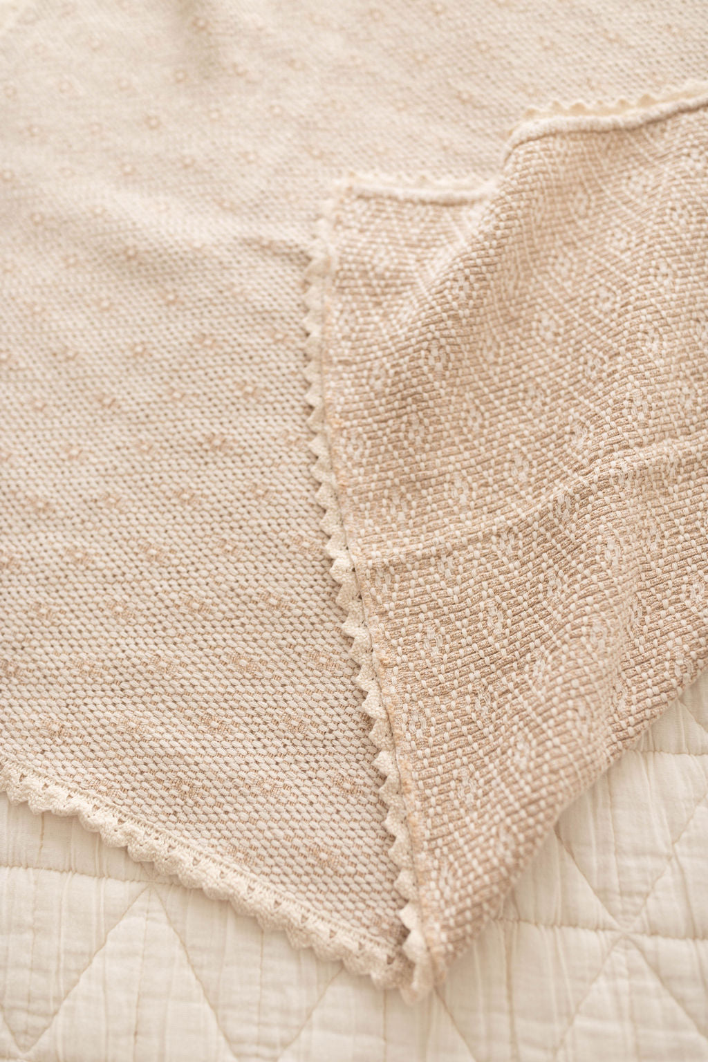 crochet blanket - sand