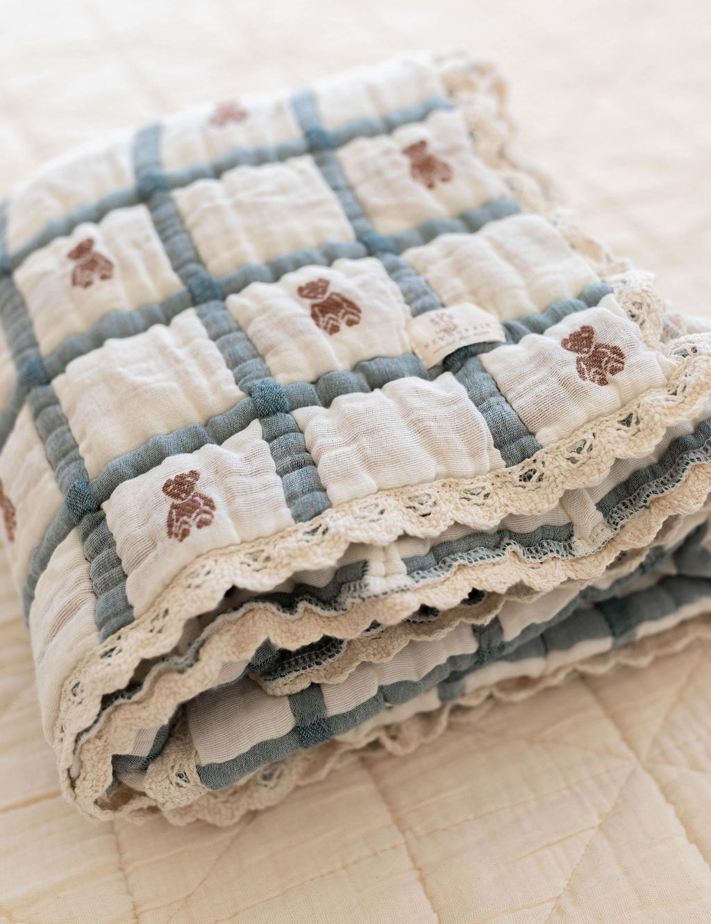 keepsake quilt - teddy bluebelle