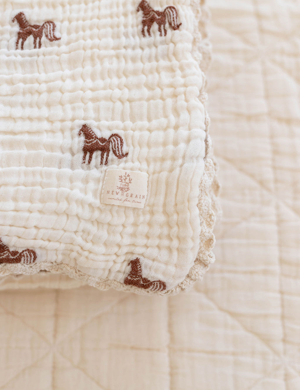 layered gauze blanket - pony