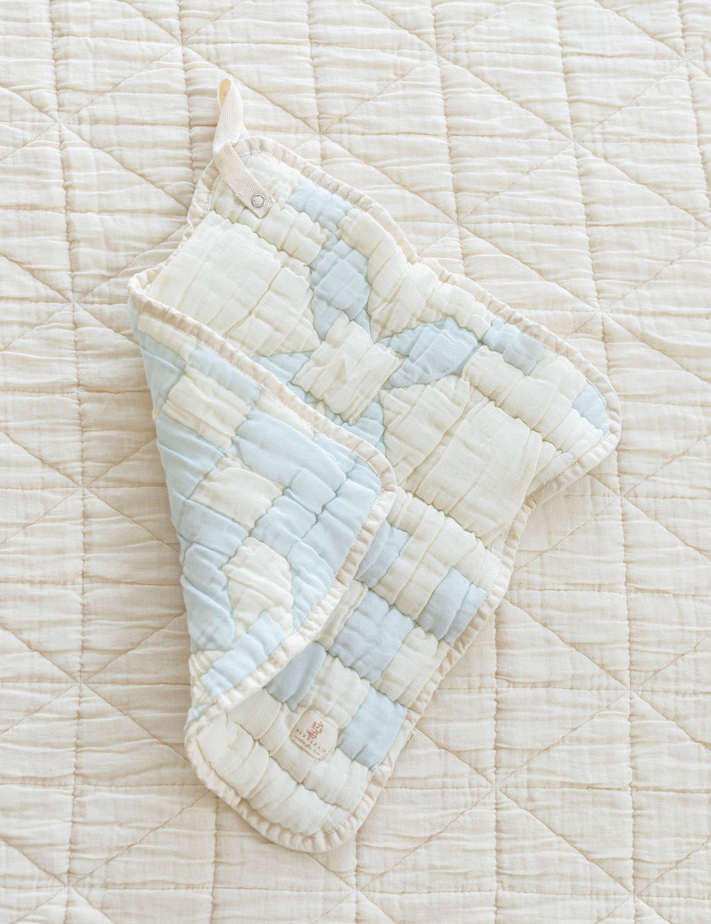 cottage quilt lovie - powder