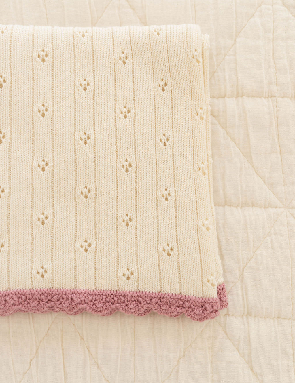 knit blanket | pointelle - milk & ballet