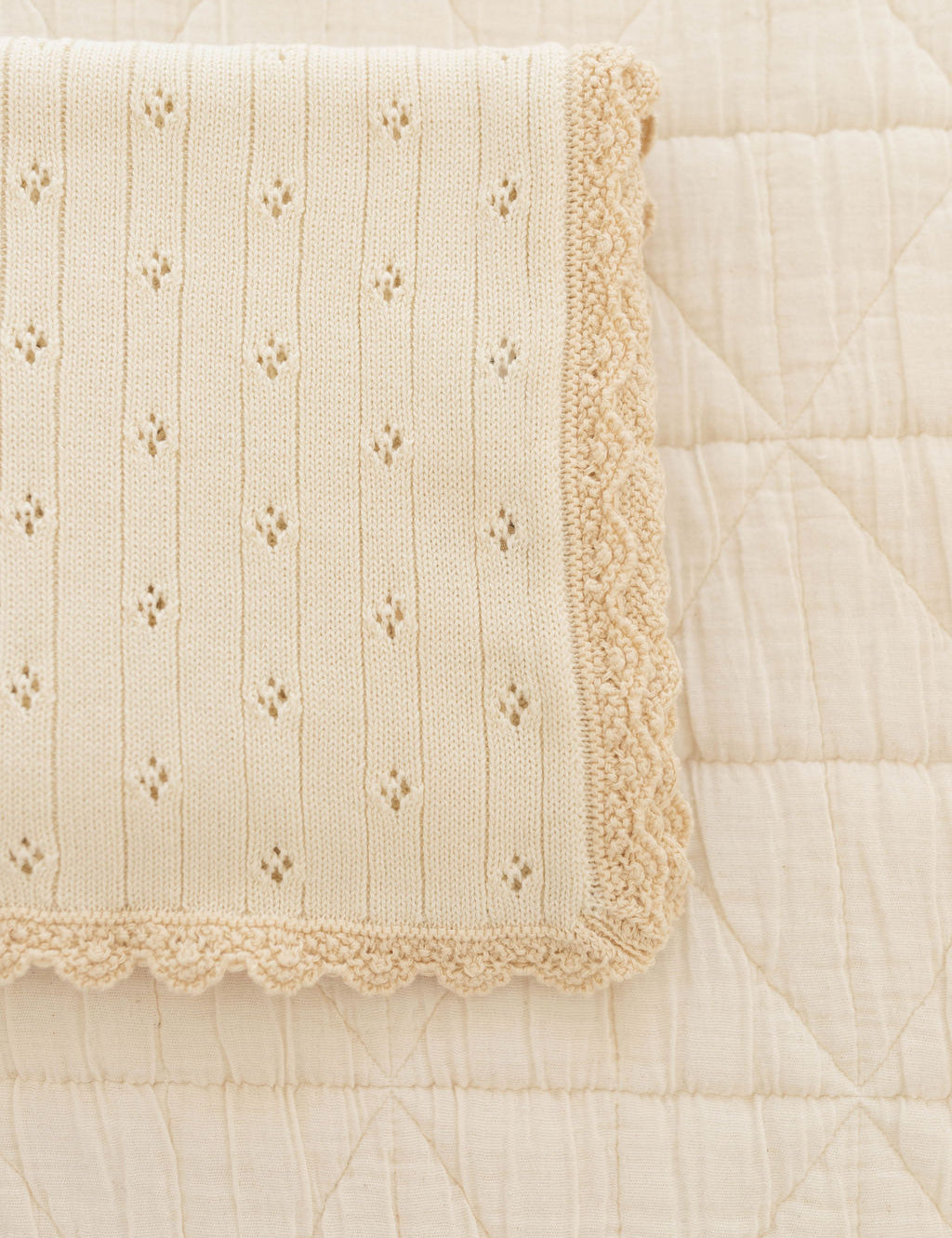 knit blanket | pointelle - milk & sugar