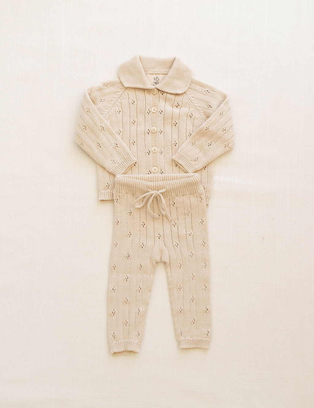 knit pointelle pant - sugar