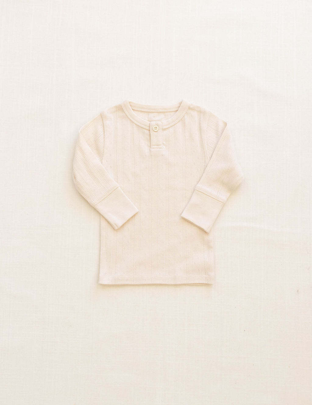 henley + pant set | pointelle - milk