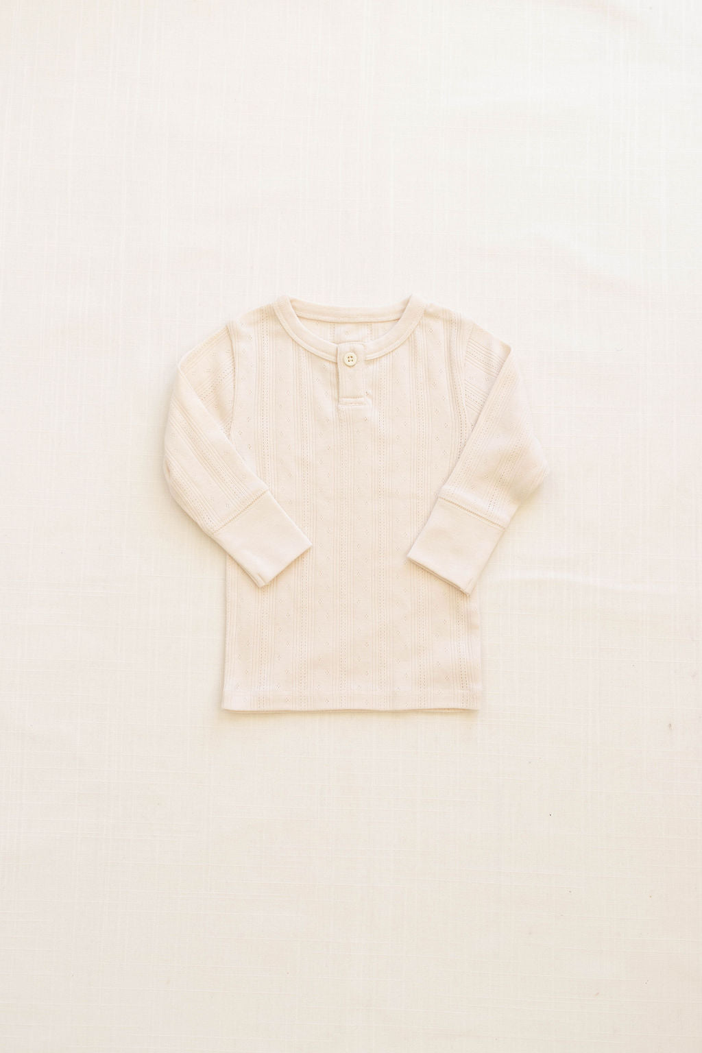 henley + pant set | pointelle - milk