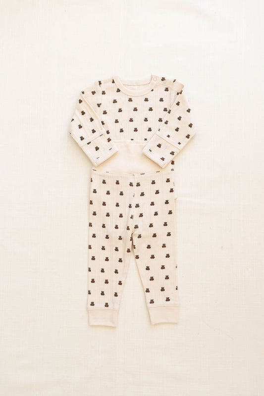 onesie + pant set | pointelle - teddy
