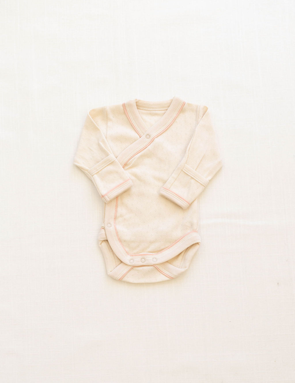 wrap onesie + pant set | pointelle - milk and petal