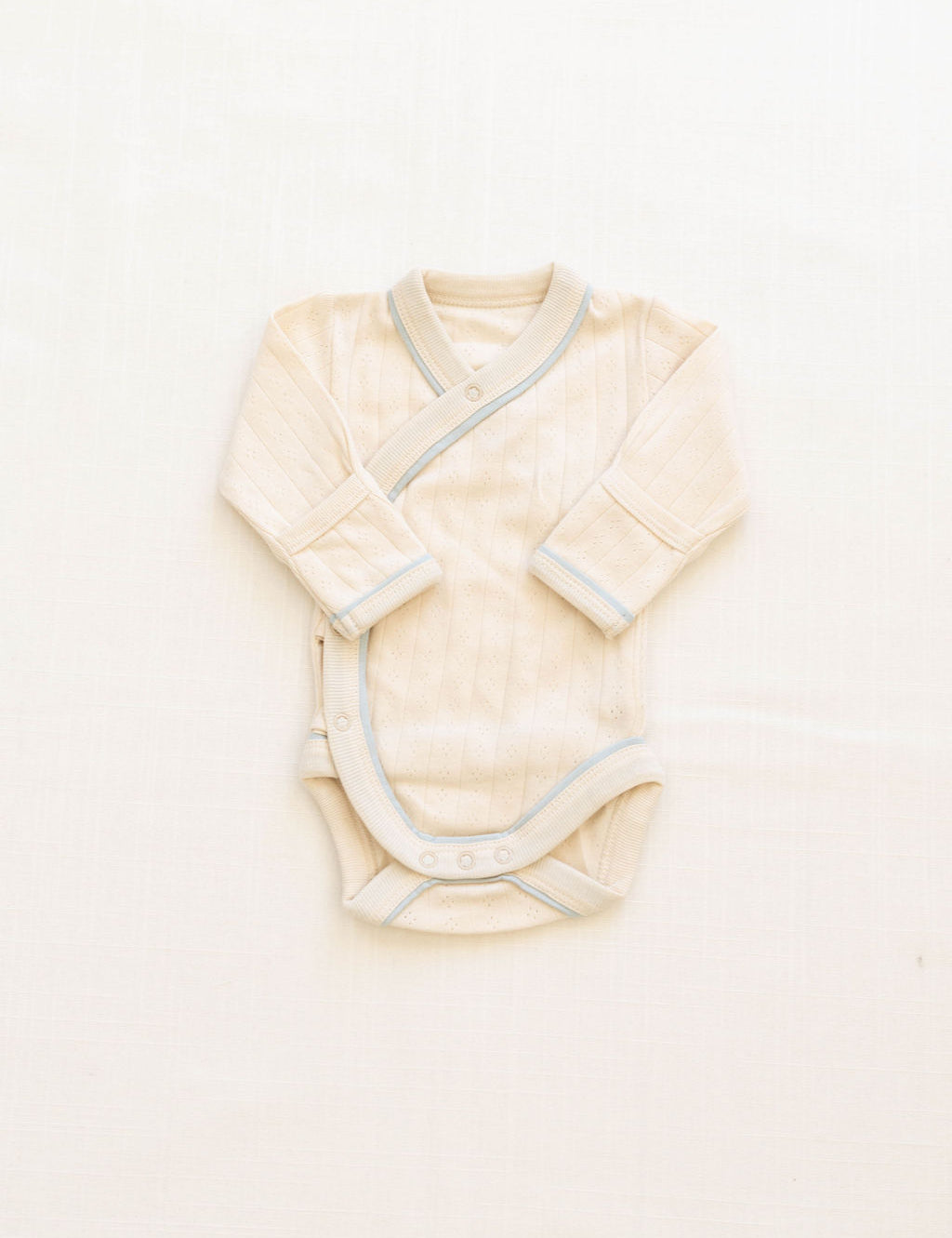 wrap onesie + pant set | pointelle - milk and powder
