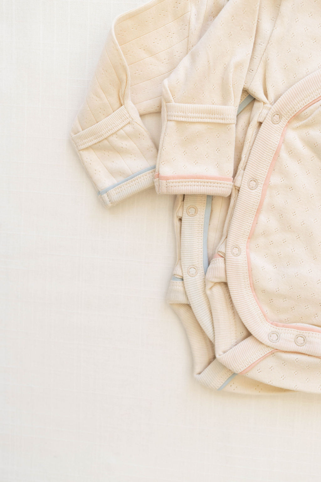 wrap onesie + pant set | pointelle - milk and petal