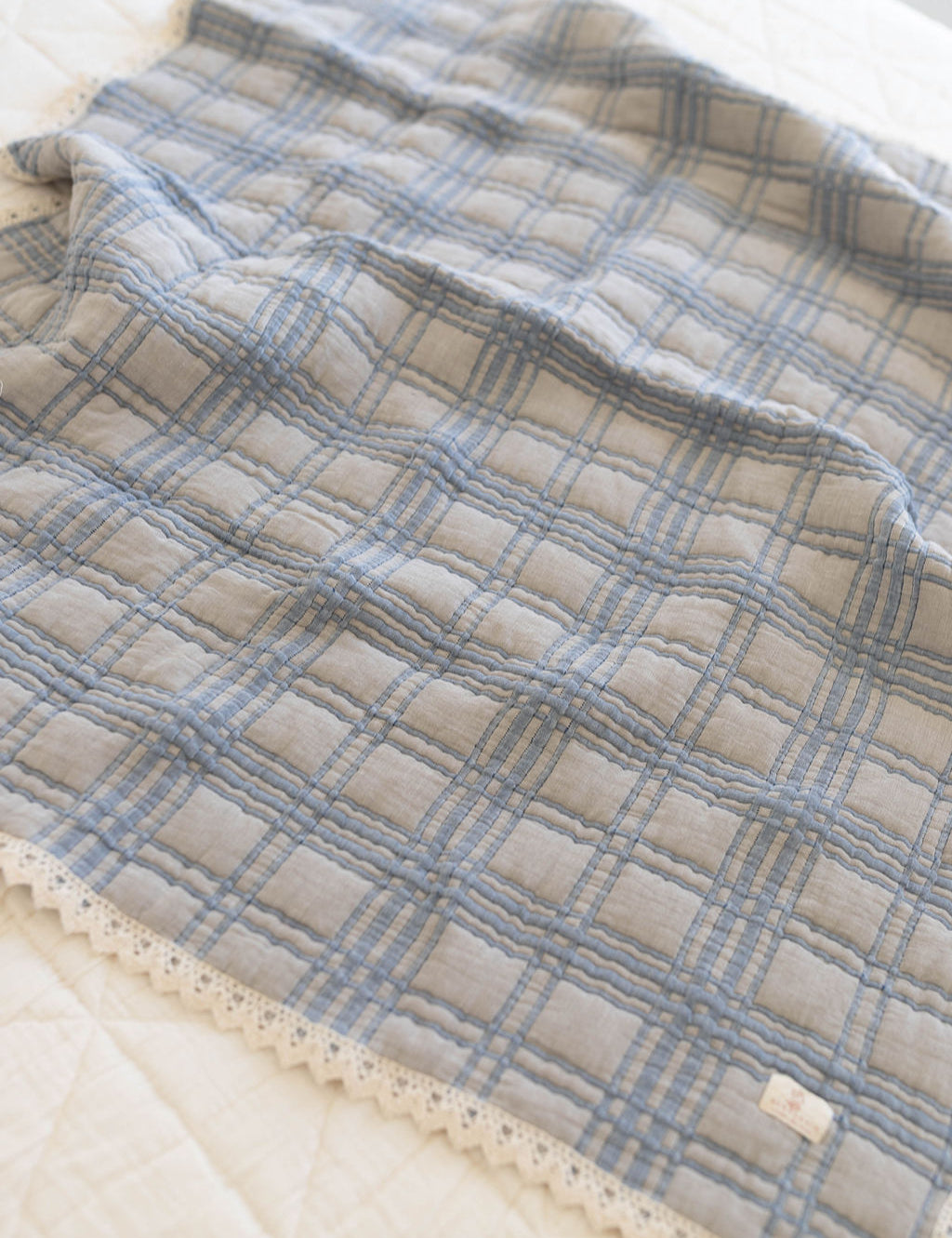french plaid quilt - bluebelle