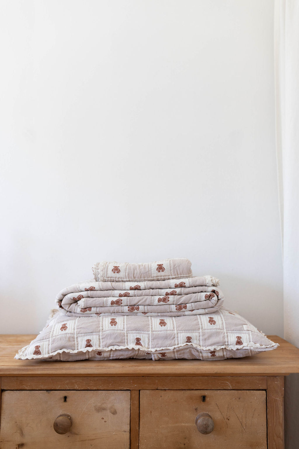 patchwork pillowcase - teddy