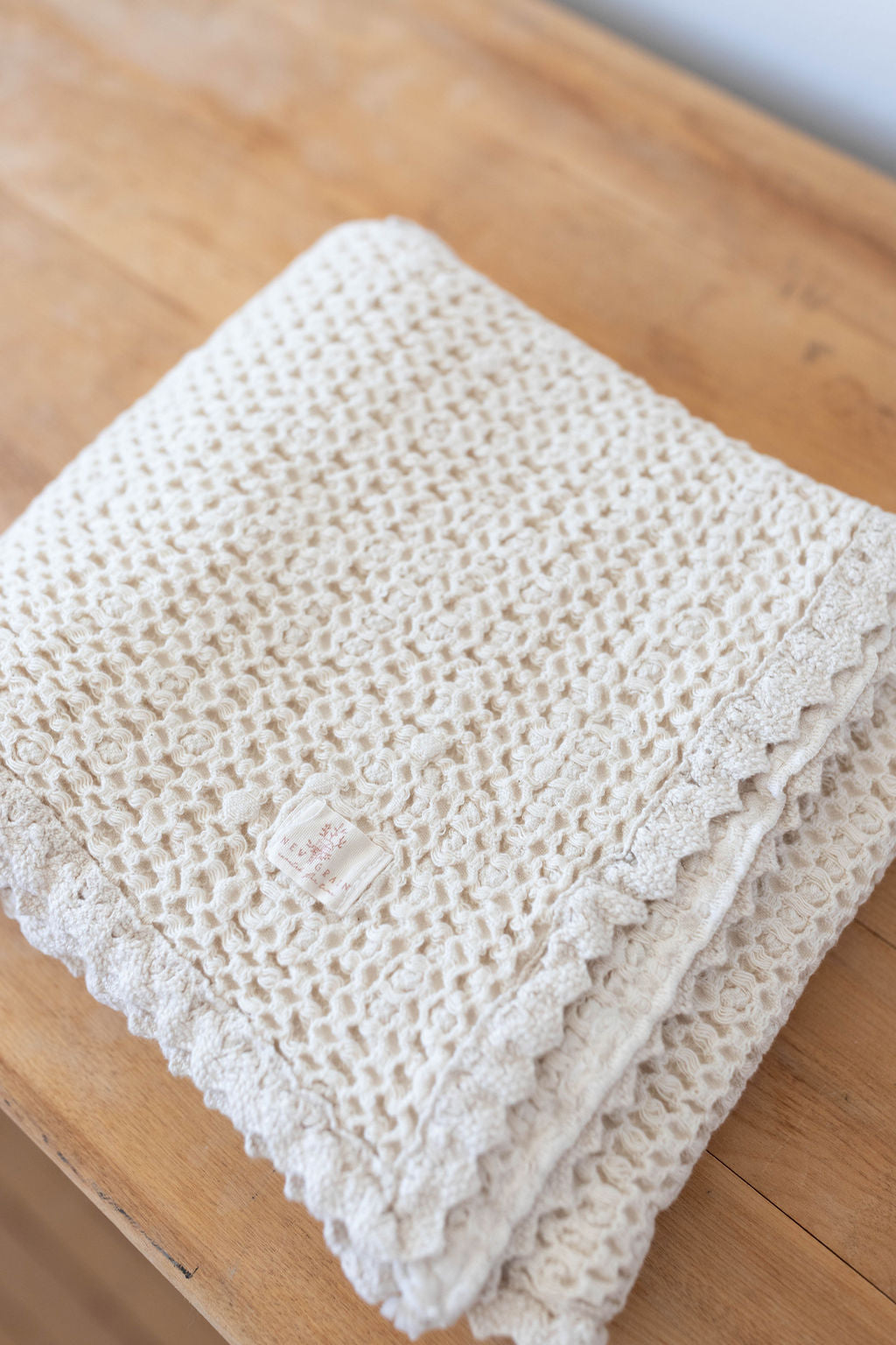 cozy waffle blanket baby size milk New Grain Goods