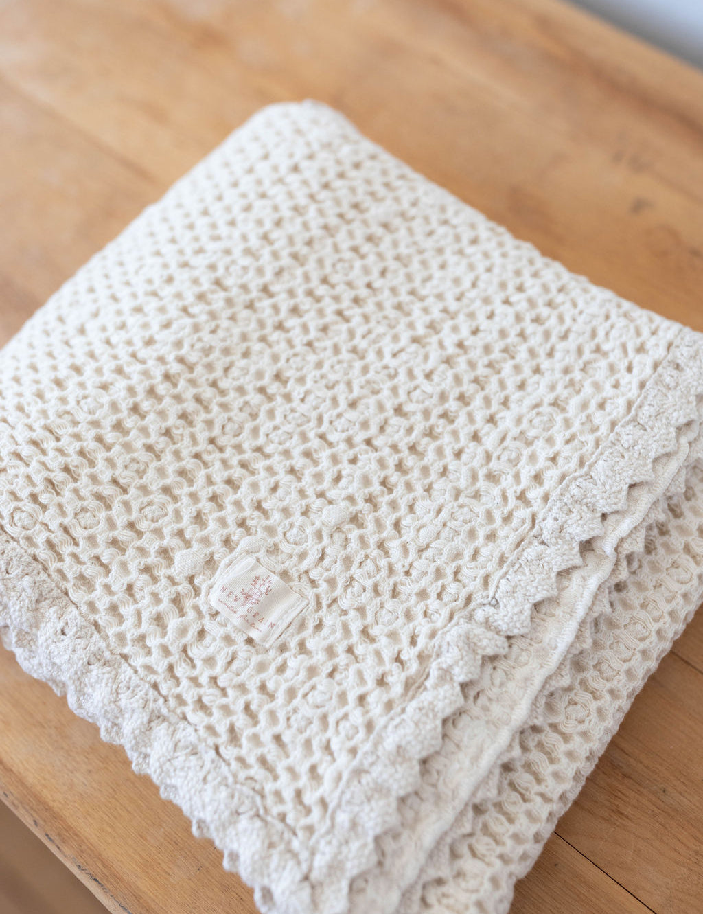 cozy waffle blanket | baby size - milk