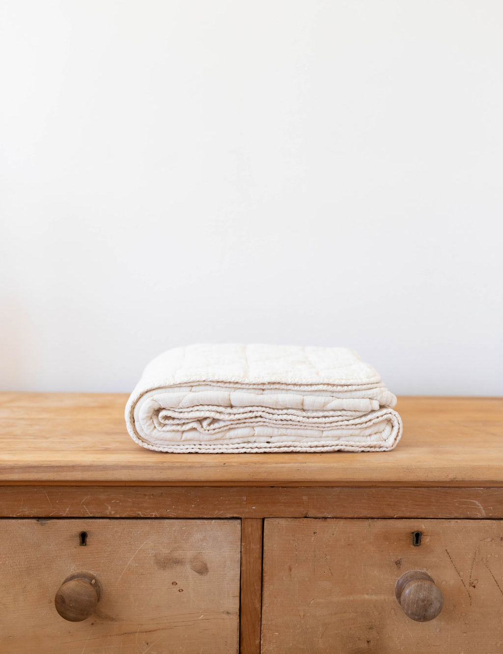 quilted blanket | crib - natural