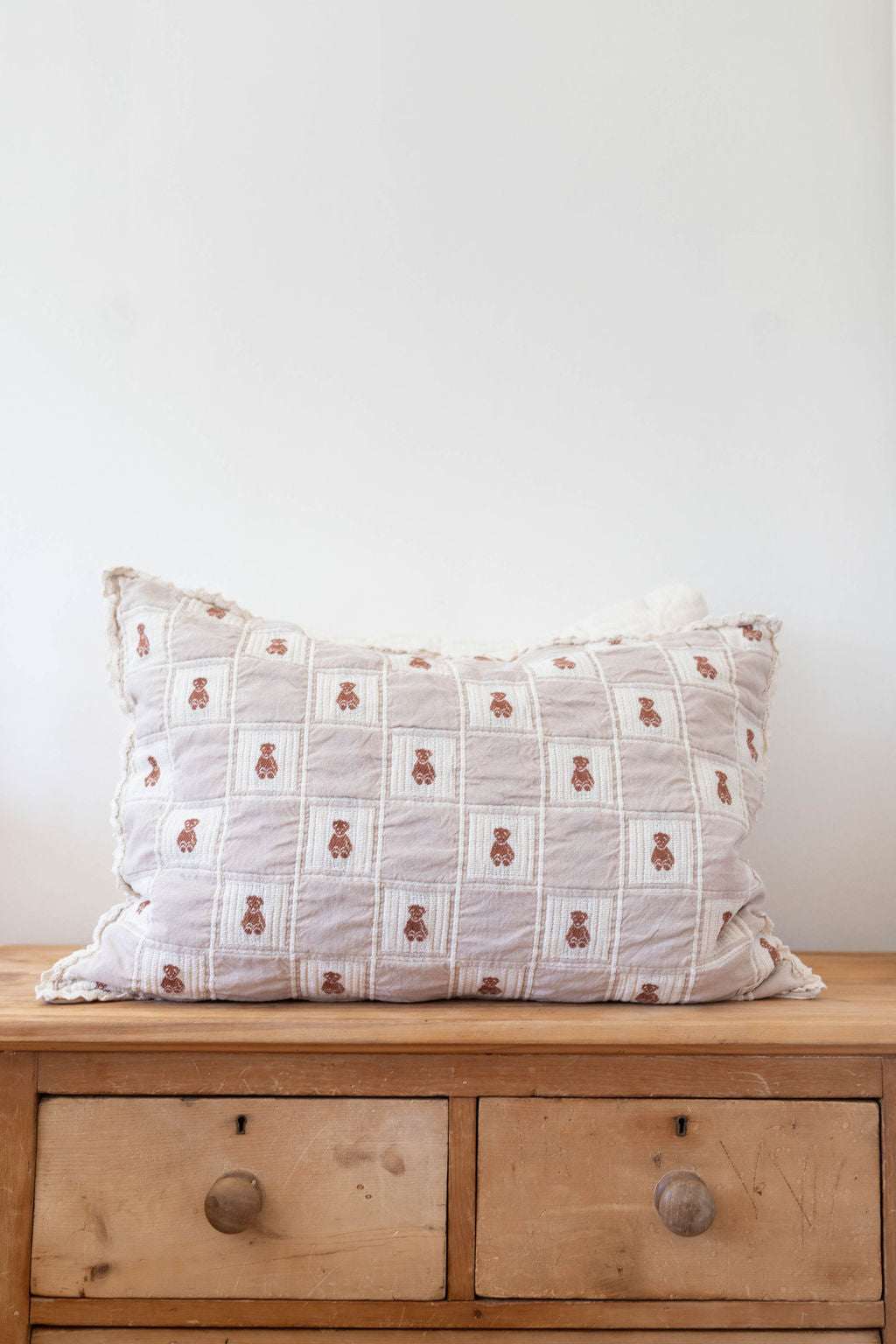 patchwork pillowcase - teddy